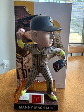 San Diego Padres Manny Machado Bobblehead Figure - Neon Yellow Accents